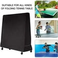 thumbnail image 2 of Housse de Table de Ping-Pong (Table Tennis) Imperméable pour Usage Intérieur et Extérieur, Noir, 185 x 70 x 165 cm, 2 of 5