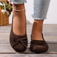 thumbnail image 2 of SuTry Women's Round Toe Flats Bow Detail Slip On Soft Comfortable Casual Walking Shoes(40), 2 of 9