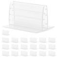 thumbnail image 3 of 20pcs Adhesive Sneeze Panel Holders Small Sign Holders Ticket Holders for Cards Photos Receipts, 3 of 4