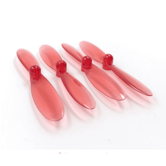 HobbyFlip Transparent Clear Red Propeller Blades Props Rotor Set 55mm Factory Compatible with Blue Mini Drone