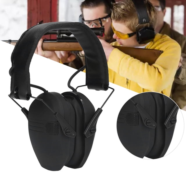 Electronic Earmuffs, 22dB NRR Noise Reduction Hearing Protection 3.5mm Input Headphone, Foldable Earmuffs With Loudspeaker Function For Shooting, Hunting, Outdoor, Indoor Shooting