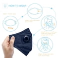 thumbnail image 3 of Masque Anti-Poussière Réutilisable PM2.5 Lavable Masque Protecteur Anti-Poussière Fin Masque Protège-Bouche Réutilisable pour Cyclisme Moto, 3 of 7