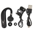 thumbnail image 2 of Auriculares inalámbricos individuales auriculares con gancho para la oreja con micrófono auriculares de negocios manos libres auriculares internos con cancelación de ruido, 2 of 8