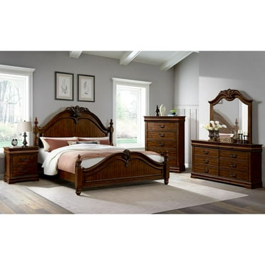 Elements Coppola Dresser & Mirror Set in Cherry