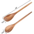 thumbnail image 2 of 2PCS Acacia Wooden Spoons For Cooking-14 Inch Smooth Finish Cooking Spoons-Comfortable Grip Wood Spoons for Cooking - Non-Stick Cooking Utensils (Spoon + Corner spoon), 2 of 2