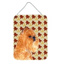 Brussels Griffon Fall Leaves Portrait Wall or Door Hanging Prints