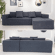 thumbnail image 4 of Sala Modular Esquinera Premium AIRJOL YY-16 Gris 270 cm Moderna Minimalista 5 Personas Premium, 4 of 6