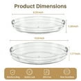thumbnail image 6 of 2 Pack Lazy Susan Turntable Organizer for Cabinet Refrigerator 9.25'' + 10.6'' Rotating Lazy Susan, Transparent, 6 of 8
