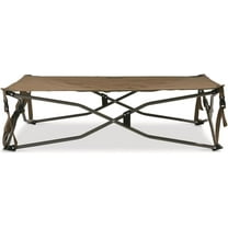 SAEWUD Elevated Pet Bed with Raised Frame, Outdoor Pet Couch, Dura Mesh Brown, for Dogs & Cats