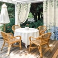 thumbnail image 3 of Outdoor Curtains for Patio Waterproof Blue Hydrangea Indoor/Outdoor Curtain Tiebacks Green Eucalyptus Leaves Vintage Privacy Sun Block Grommet Drapes for Pergolas Gazebo Porch 2 Panel 54x108 Inch, 3 of 9