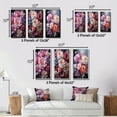 thumbnail image 4 of Designart "Oriental Creation Peachy Floral Display" Asian Framed Wall Art Set Of 3 - Coral Asian Art Frame Canvas Set For Living Room Decor, 4 of 7