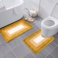 thumbnail image 2 of Juego de alfombras de baño de 2 piezas, alfombrilla de baño de microfibra de 20.0 x 33.0 in y alfombrilla contorneada en forma de U de 20.0 x 20.0 in, con almohadilla antideslizante, alfombra de baño, 2 of 6