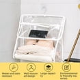 thumbnail image 4 of Bolsa de almacenamiento de ropa, impermeable, transparente, organizador de ropa interior, bolsa colgante TUP para dormitorio de baño, borde blanco Advancent HA004902-02, 4 of 7