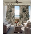 thumbnail image 6 of Medieval Octopus Blackout Curtains for Bedroom Living Room Darkening Curtains 84 Inch Length 2 Panels Set Vintage Nautical Boat Retro Map Window Curtain Window Treatment Grommet Drapes 42"x84", 6 of 9