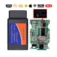 thumbnail image 1 of ELM327 Compatible con Bluetooth V1.5 PIC18F25K80 ATAL & ATPPS 4mHz Crystal Wifi ELM327 para Android/IOS/PC Lector de código Torque OBDII Tan Jianjun  unisex, 1 of 2