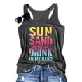 thumbnail image 3 of Womens Workout Tops T Shirts Sleeveless Tank Letter Graphic Print Going Out Shirts, 3 of 3