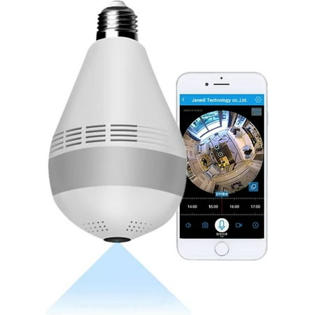 

Camera HD1080P Light Bulb Camera 360 Degrees Panoramic Cam 2.4GHz Wi-Fi Security Camera Home Wireless IP LED Camera Night Vision/Alarm/Motion Detection