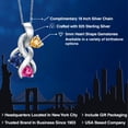 thumbnail image 2 of Gem Stone King 925 Sterling Silver Yellow Citrine and Blue Created Sapphire and Pink Created Sapphire Pendant for Women (1.56 Cttw, Gemstone November Birthstone, Heart Shape 5MM, 18 inch Chain), 2 of 6