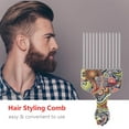 thumbnail image 3 of Amdohai Stainless Steel Comb Detangling Hair Wide Tooth Comb -static Comb for Men's Hairdressing Styling Tool, 3 of 5