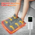 thumbnail image 2 of Electric Heating Foot Warmer 9 Level Adjustable Temperature Winter Foot Warming Device Household Hand Warming Pad Washable (GRAY,UK Plug 220-240V), 2 of 7