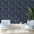 thumbnail image 5 of Tempaper Bamboo Chinoiserie Navy Blue Peel and Stick Wallpaper, 20.5" x 16.5', 5 of 8