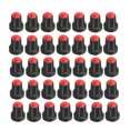 thumbnail image 1 of Unique Bargains 35Pcs 6mm Insert Shaft 17x15mm Plastic Potentiometer Rotary Knob Red, 1 of 1