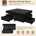 thumbnail image 6 of Euroco Storage Particle Board Coffee Table, Black, 6 of 8