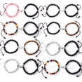 thumbnail image 4 of ZheElen Couple Bracelets With High Elasticity Rope Comfortable features a heart-shaped charm, For Most Wrist Sizes Flexible But Not Loose, 4 of 6