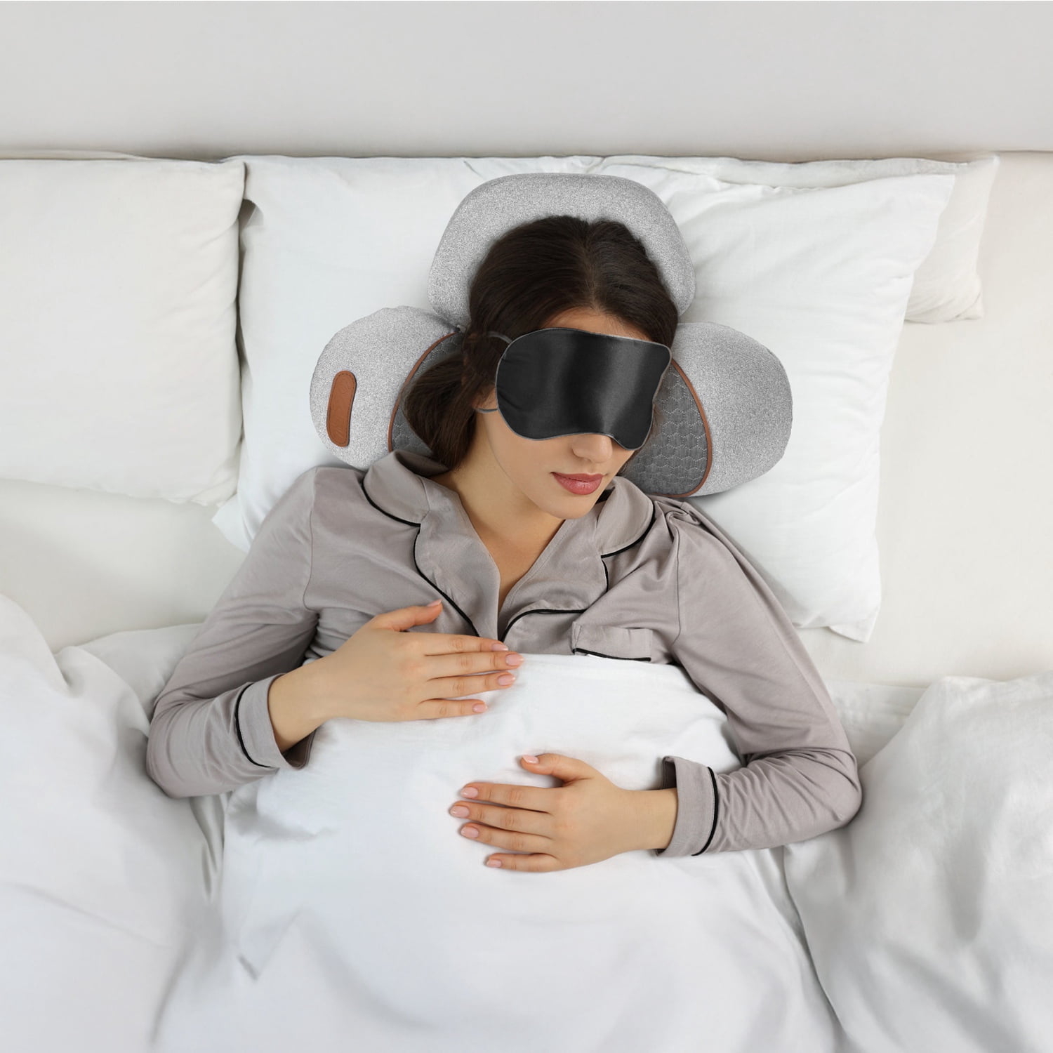 3-in-1 Heated Neck Massager Pillow with Vibration & Airbag, Relaxing Cervical Support Gift for Family & Friends