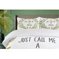 thumbnail image 4 of Ambesonne Queen Duvet Cover Sets, Green Wreath Words Crown, 2-Queen, Grey Apple Green, 4 of 7