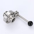 thumbnail image 4 of Butterfly Valve Clamp Manual Quick Release Valve Sanitary Stainless Valve Sanitary Manual Vacuum Butterfly Valve, Stainless Steel Clamp Type Quick Clamp Butterfly Valve, 1PCS SS304, 4 of 5