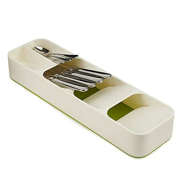 Mistaha Plastic Drawer Cutlery Organizer Tray Kitchen Storage Holder Rack for Cutlery Silverware Compact Cutlery