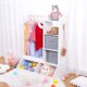 thumbnail image 2 of Almacenamiento para disfraces de niñas con luz y espejo, perchero infantil, cubo de almacenamiento y armario colgante, 2 of 6