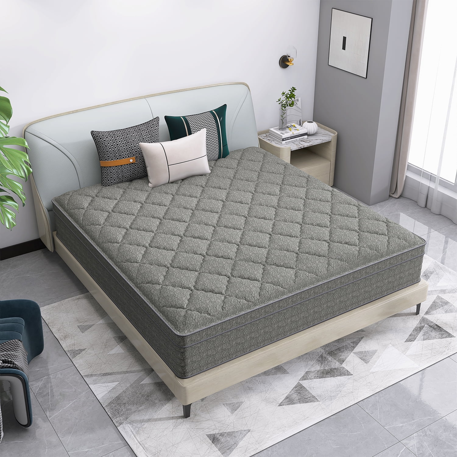 lemontalking 14 inch Full Mattress,Hybrid Mattresses Medium Firm in a Box