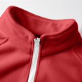 thumbnail image 4 of Women's Fashionable Casual Plus Size Coat - Long Sleeve, Thickened Fleece Lined, Stand-Up Collar, Red, XL, 4 of 5