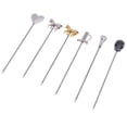 thumbnail image 1 of Varillas de acero inoxidable Zulema 6 Piezas Selecciones de cóctel de acero inoxidable 10-12 cm, 1 of 7