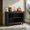 Black, variant on Resenkos Joge 37,4" Wide Console Table Cart with Six Shelves, Casters, Entryway Table, Side Table, Living Room Table, for Living Room White