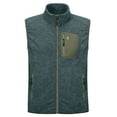 thumbnail image 3 of Little Donkey Andy Men's Fleece Vest Full Zip Sweater,Lightweight Warm Sleeveless Jacket for Hiking Golf Heathered Deep Green XL, 3 of 7