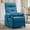 Blue, variant on Lnsenfin Massage Small Recliner Chair for Small Spaces with Wheels,USB Ports for Living Room,Dark Grey