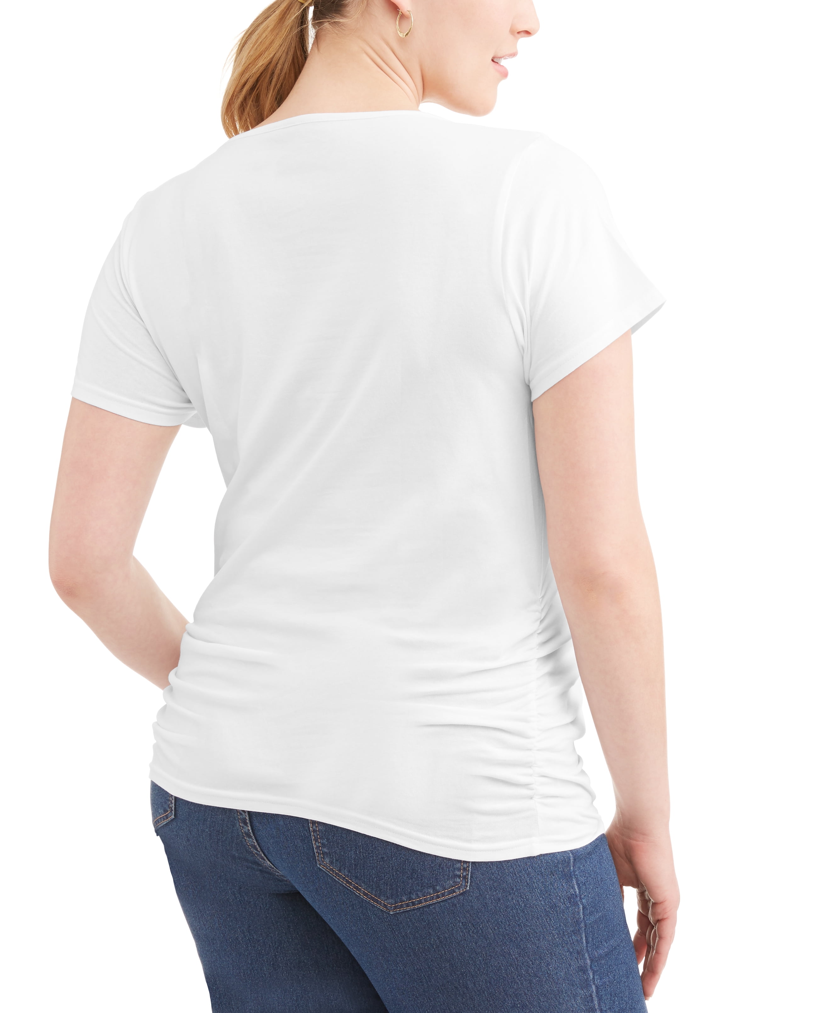 Oh! Mamma Maternity Women's Scoop Neck Tee, 2-Pack (Womens & Womens Plus)