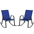 thumbnail image 1 of Costway 2 PCS Patio Rocking Chair Heavy-Duty Metal Rocker Outdoor Anti-Slip Navy, 1 of 9