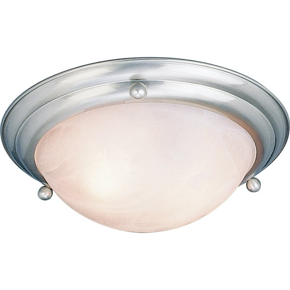 Volume Lighting V6683 Lunar 3 Light 22" Wide Flush Mount Bowl Ceiling Fixture - Nickel