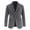 Gray, variant on Dursoulink Christmas Corduroy Blazer for Men, One-Button Casual Sport Coat with Front Pockets, Solid Color, Long Sleeve, Standard Thickness, Fits True to Size