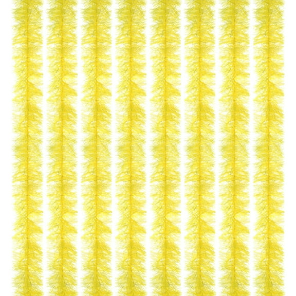 Uxcell 6.6Ft Feather Boa, 8 Pcs Artificial Fluffy Feather Boas Party Decorations for DIY Crafts, Wedding Costume, Christmas, Concert, Halloween, Home Decor, Yellow