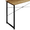thumbnail image 6 of Castle Place Modern 55" Metal Computer Desk, Light Oak, 6 of 9