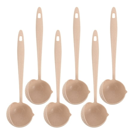 Uonlytech Ladle Strainer Spoon Set 2 In 1 Design Beige 6pcs