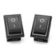 thumbnail image 3 of Embedded Wire Switch Black Duplex Switch Straight-Through Rocker Switch Suitable for Dual-Control D, 3 of 5