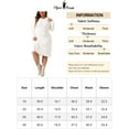 thumbnail image 5 of Vestido de suéter de mujer de tallas grandes Agnes Orinda, cuello redondo, de manga larga, suéter de punto, vestido de suéter de otoño e invierno, 3X, blanco, 5 of 5