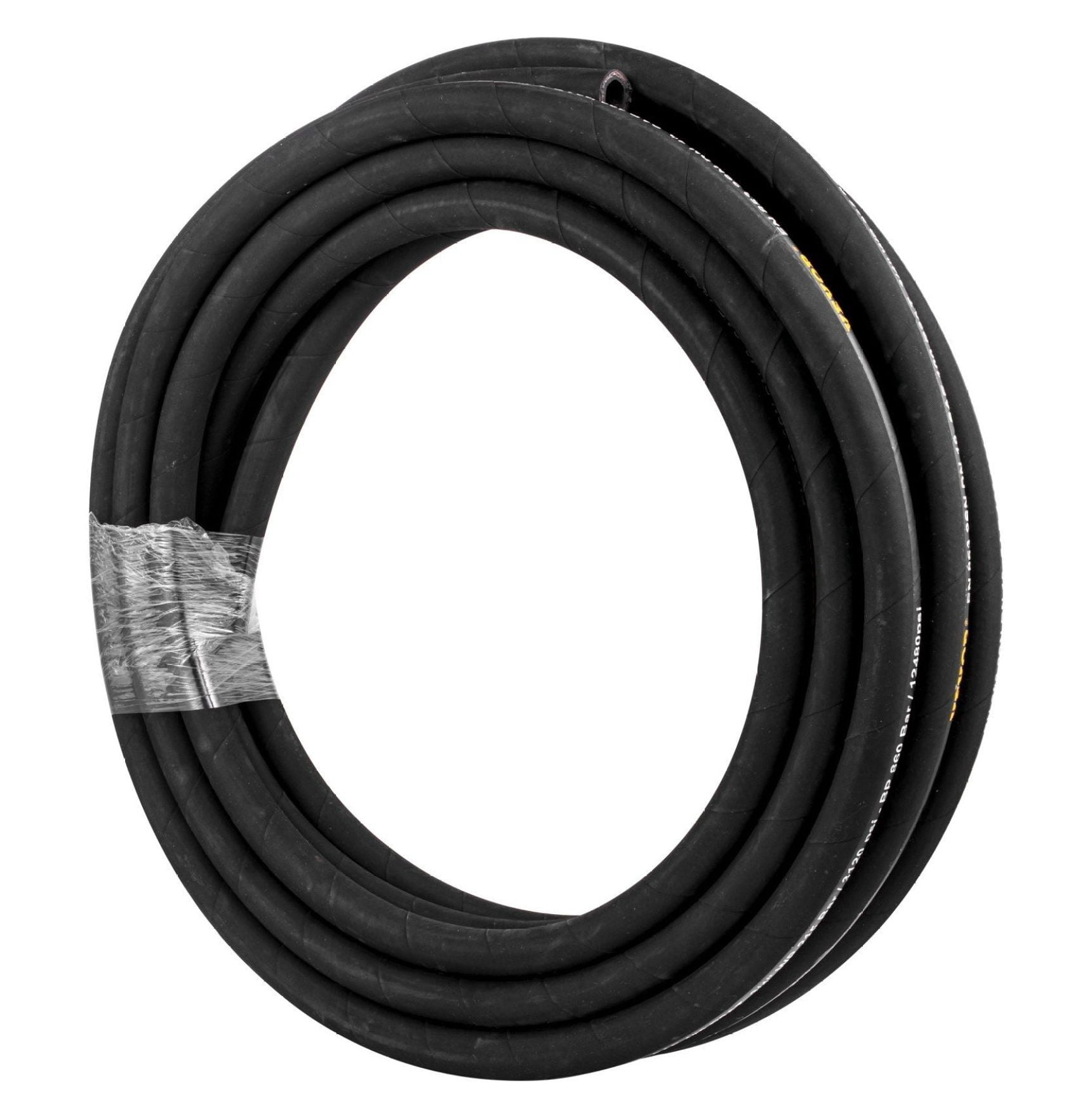1/4 inch Hydraulic Hose 100 ft, 5800 PSI Rubber Hose with Steel Wire Braid, Flexible Hydraulic Oil Hose for Construction Agriculture Machinery