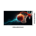 thumbnail image 3 of Basketball Themed Dynamic Background Backdrop Banner with Ball Dunking into Hoop Party Decorations for Sports Events Basketball Parties Photo Booths Team Celebrations, 3 of 4